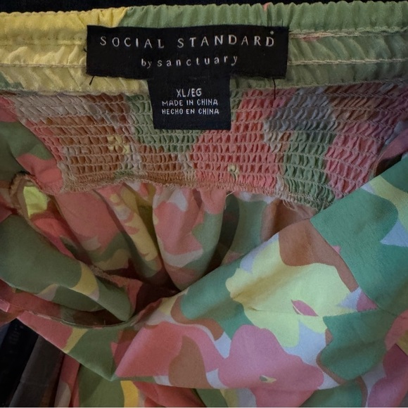 Sanctuary Pink and Green 3 Tiered Printed Midi Sundress - Picture 6 of 7